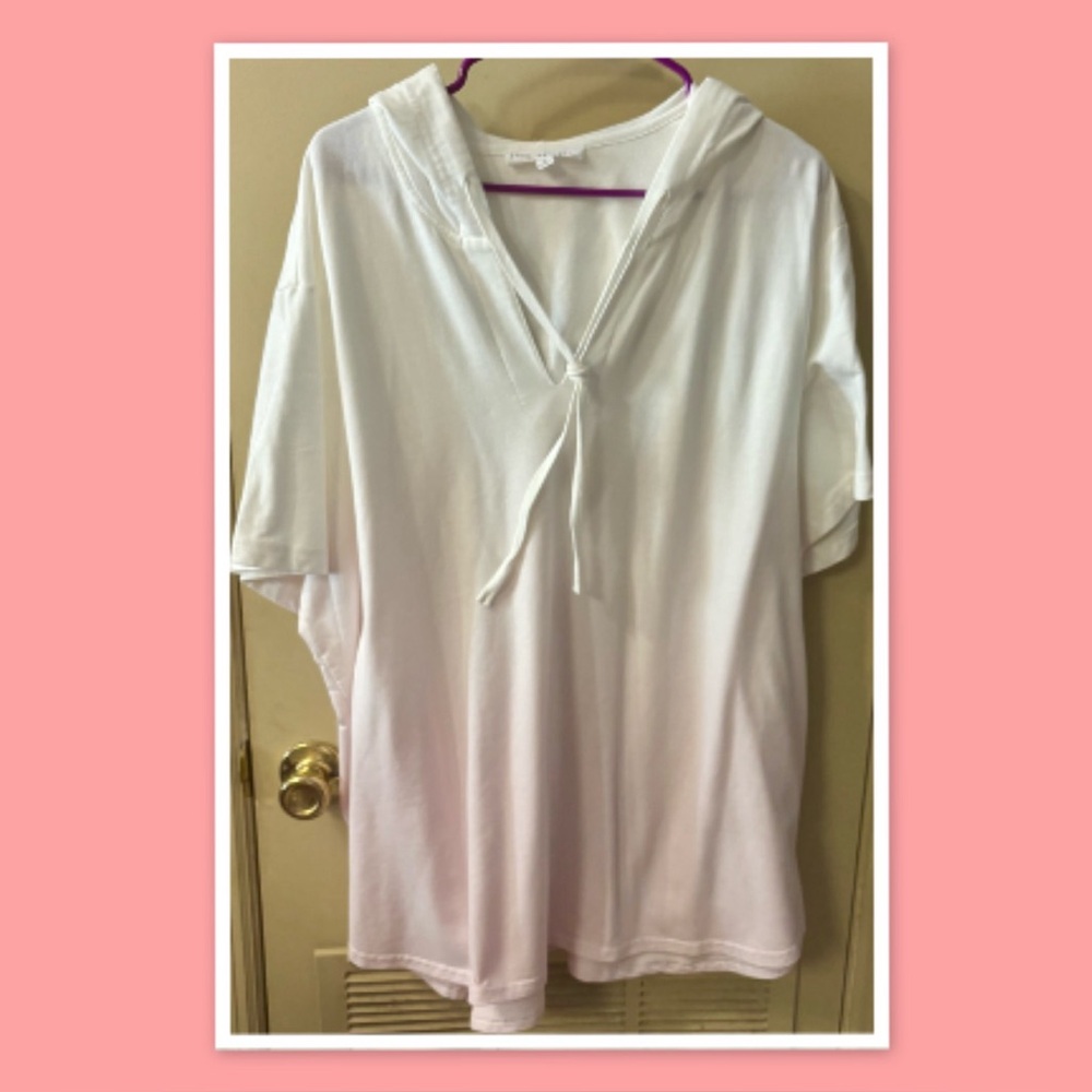 Women’s JANE + DELANCEY HOODIE Top - Size 2X - White